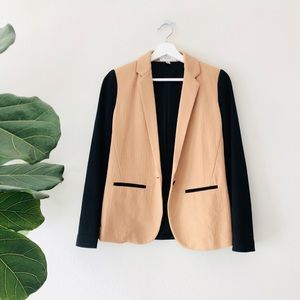 NWOT* J.Crew tan & black two-tone boyfriend blazer